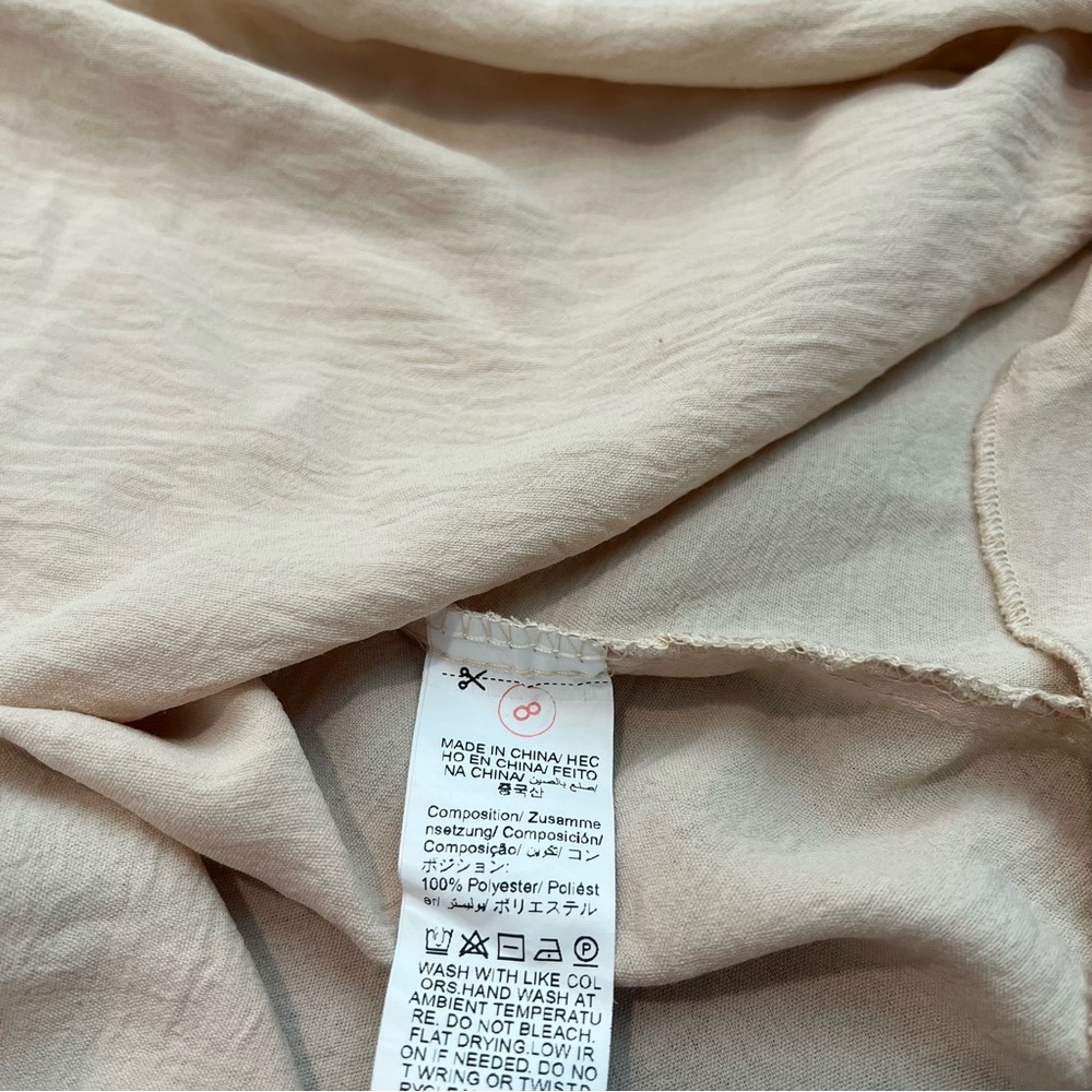 Cream Boho Halter Maxi Dress Size Small Summer Vacation Beachy Neutral - Picture 7 of 8